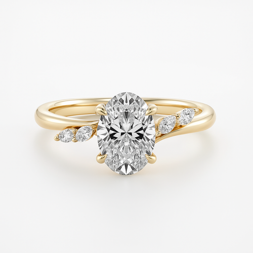 The Amira Ring™ - Oval with Marquise Accents